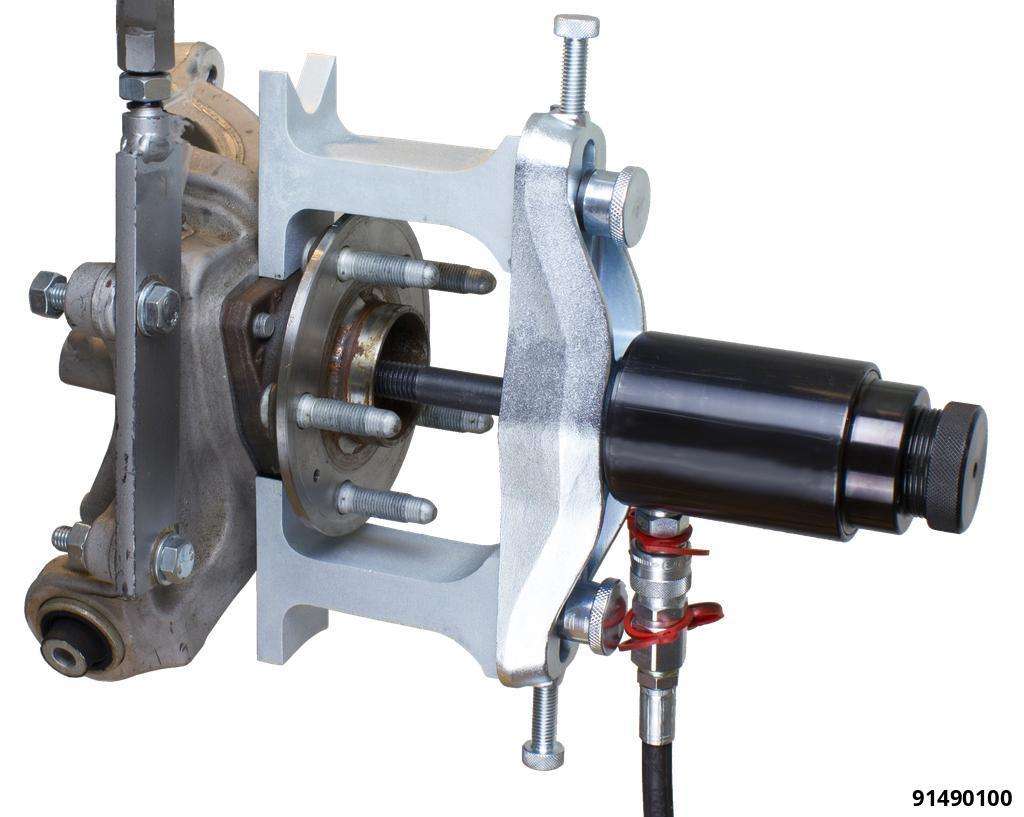 Outil de démontage roulements de roue compact, Opel Insignia / Astra à partir de 2004 et similaires avec unitées vissées avec 3 goujons (hydr. conseillé 90251250)