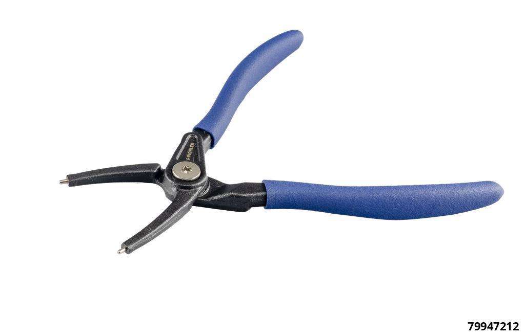 Snap ring pliers, straight, for internal rings, length 180 mm