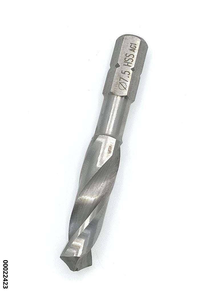 hansewerkzeug HSS-Spiralbohrer-Bit mit 1/4" Bit- Aufnahme 7,5 mm