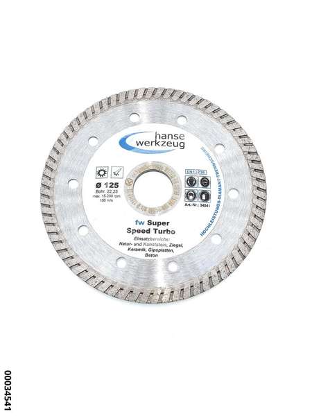 hansewerkzeug Dia.-Trennscheibe "fw Super Speed **TURBO** 125 x 1,2 x 22,3