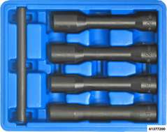 Ausdreher -  Set TWIST SOCKET 5-tlg. 17-19-21-22 mm Antr. 1/2 in Kassette  Mod. LANG