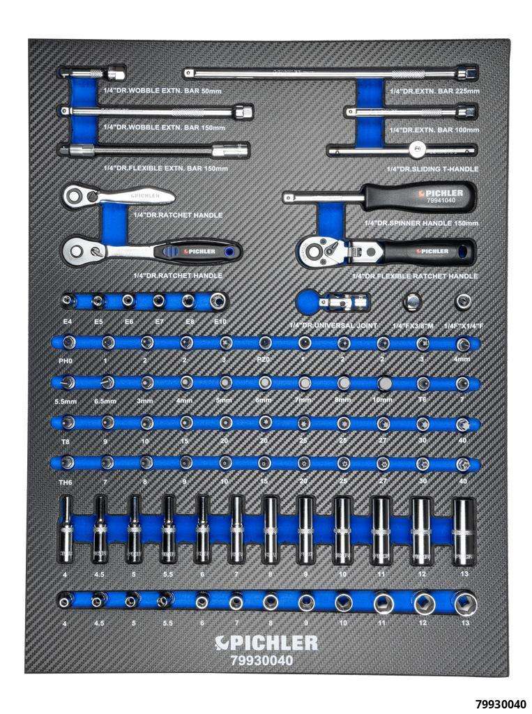 Socket Set 1/4", 87 pcs.