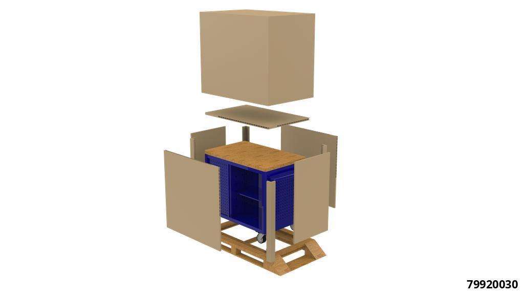 Mobile Werkbank P45 Abmessung B/T/H: 1155 x 715 x 1012,5mm