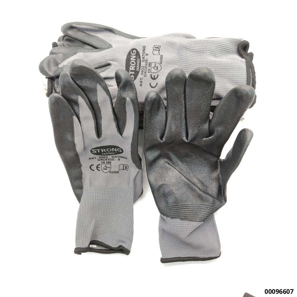 Werkstatt-Handschuh "Nylon-Strick Nitril"  Gr.9 (Teil-Nitril- Beschichtet, EN 388)  (VE 12 Paar)