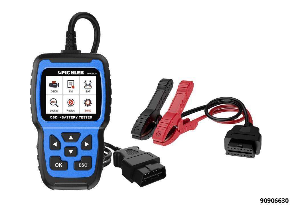 OBD2 Autodiagnose Scanner Pro, inkl. Batterietester, 12/24 V