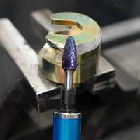 Hartmetall-Frässtifte-Set 12-tlg. mit Kreuzverzahnung, 6 mm Schaft-Ø & BLUE COAT Beschichtung