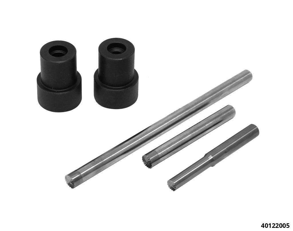 Ergänzung zu Bohrlehrensatz abgerissener Stehbolzen m. Zentrierbuchse 4,8 u.6,0mm Spezial-HM-Bohrfräser-Set 3-tlg.