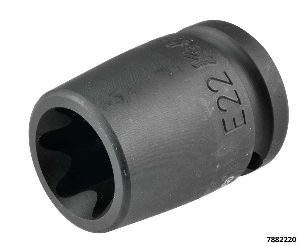 Impact E-Torx Socket E22 Drive ½", Impact Resistant