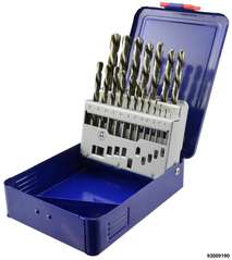Left Hand Drill Bit Set 19 pc. HSS-G DIN 338 in a box 1.0 to 10.0, 0.5
