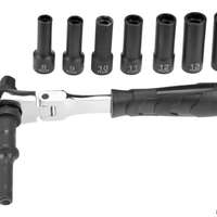 Jeu de douilles VIBRO avec adaptateur de frappe pour débloquer les vis grippées 8 à 14 mm