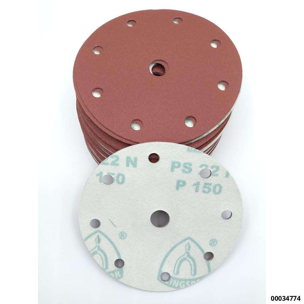 Schleifpapier kletthaftend 150 mm K 150  Lochform: GLS 1  (VE 100 Stück)