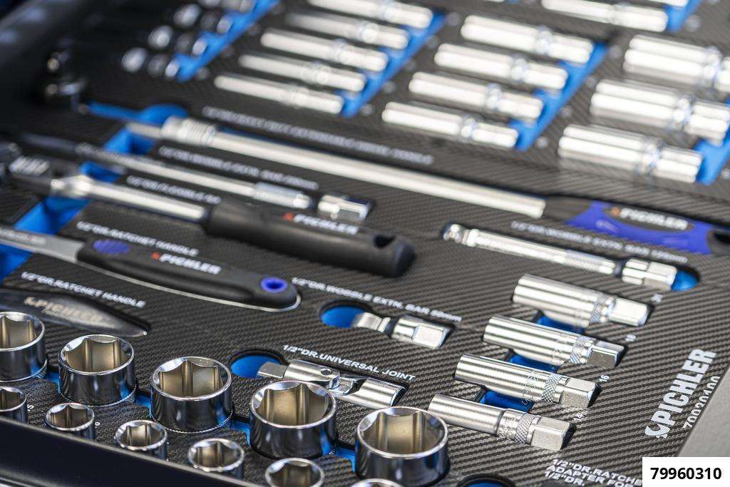 Tool Cabinet P36s, Color: BLACK, incl. tool assortment 558 pcs. "Expert"