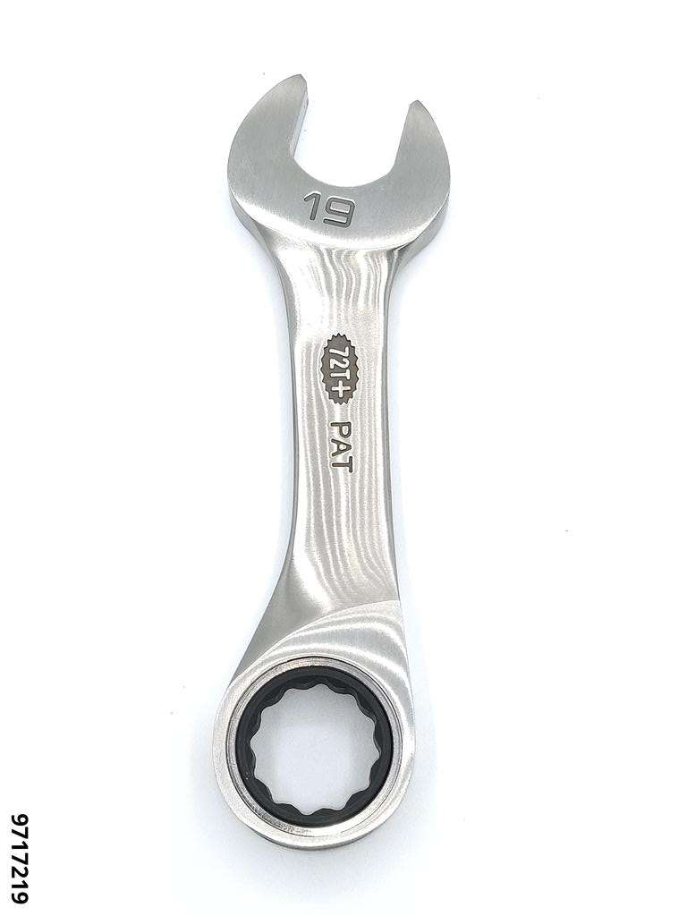 Ring-Maulschlüssel SW19 kurz mit 72-Zahn MULTIGEAR