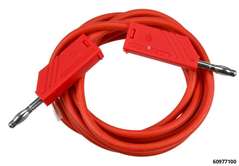 Câble de mesure flexible 1.50m rouge avec 2 prises mâle