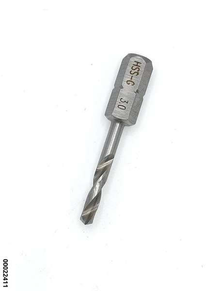 hansewerkzeug HSS-Spiralbohrer-Bit mit 1/4" Bit- Aufnahme 3,0 mm