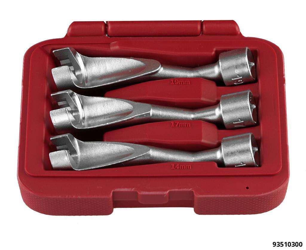 Open cable wrench set 3 pcs. SW 14 - 17 - 19 mm drive 1/2"