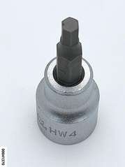Steckschlüssel 3/8" für Innensechskantschrauben SW4, 22/48mm