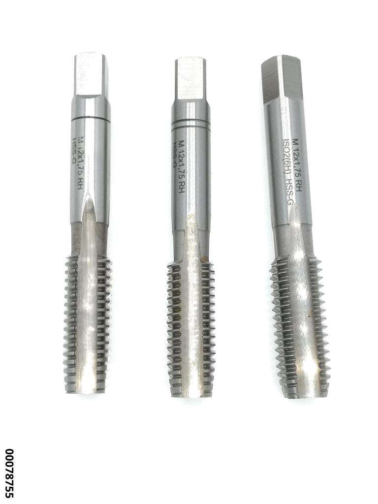 HSS-Hand-Gewinde-Bohrer-Satz 3tlg. Typ US-200 M12x1,75mm