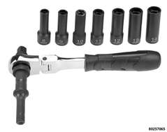 Einsatz VIBRATIONSPACK mit Schlagadapter Gelenkschlüssel und Stecknüsse SW8-SW14