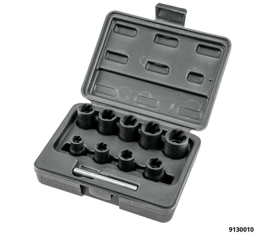 Kit d’extracteurs Twist Socket, 9 pcs. 3/8", 10-19 mm