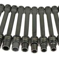 Steckschlüssel 6-kant 1/2" Impact 200mm Satz 12-tlg. SW10-SW21 mit Verriegelung