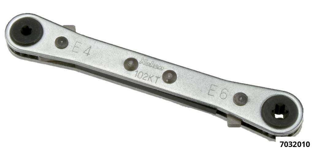 Torx Knarren-Ringschlüssel gerade E4 x E6  102KTE4xE6