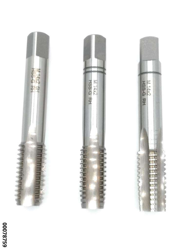 HSS-Hand-Gewinde-Bohrer-Satz 3tlg. Typ US-200 M14x2,0mm