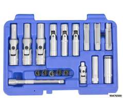 Glow Plug Socket Set 18 pcs. with special socket for PSG glow plugs