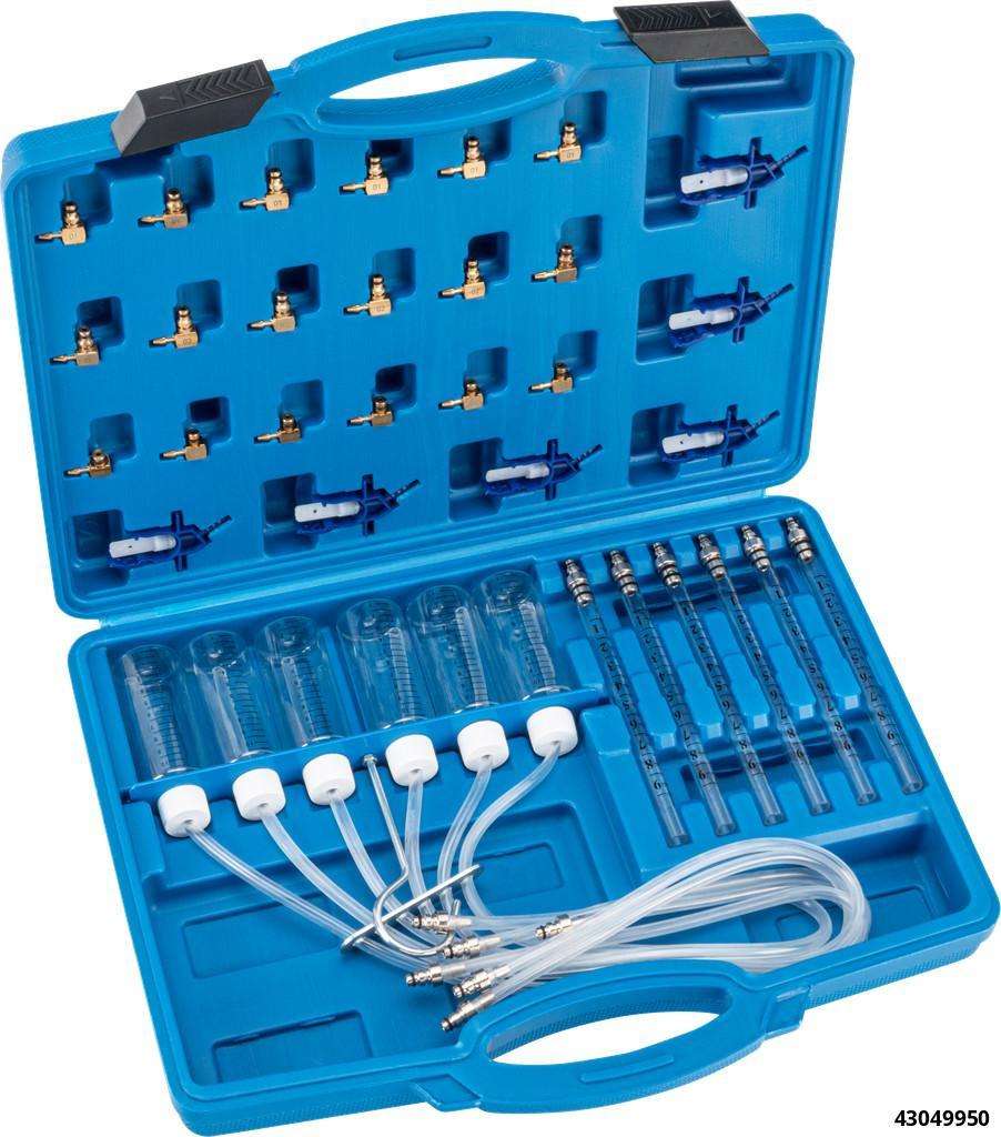 Common rail injectors return flow measurement set