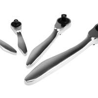 MINI-Knarrenset, 4-tlg., 1/4" Bit 1/4" / 3/8" / 1/2" - 120 Zähne, feinstverzahnt