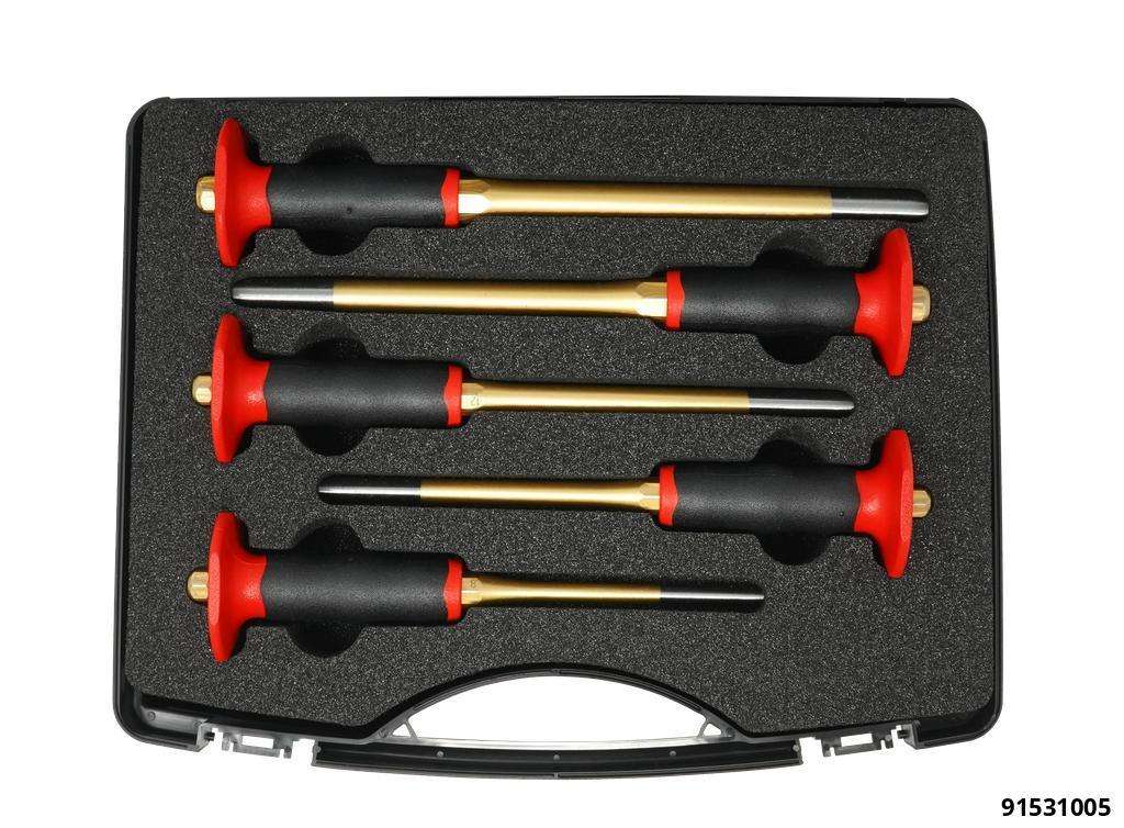 Splintentreiberset XXL mit Handschutz 5-teilig im kunststoffkoffer