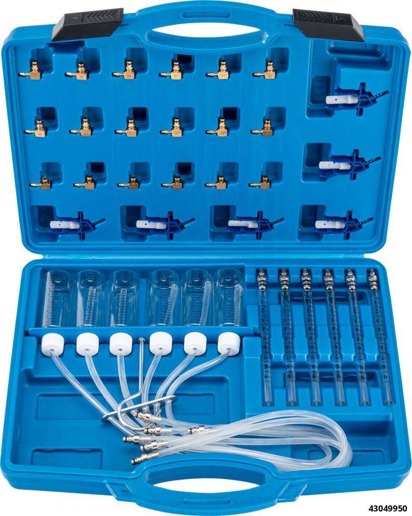 Common rail injectors return flow measurement set