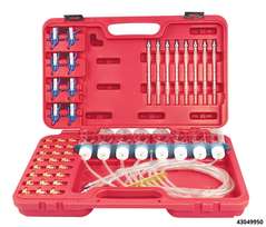 Kit de mesure de retour de carburant pour injecteurs commonrail avec 8 tubes unitaires et 40 adaptateurs