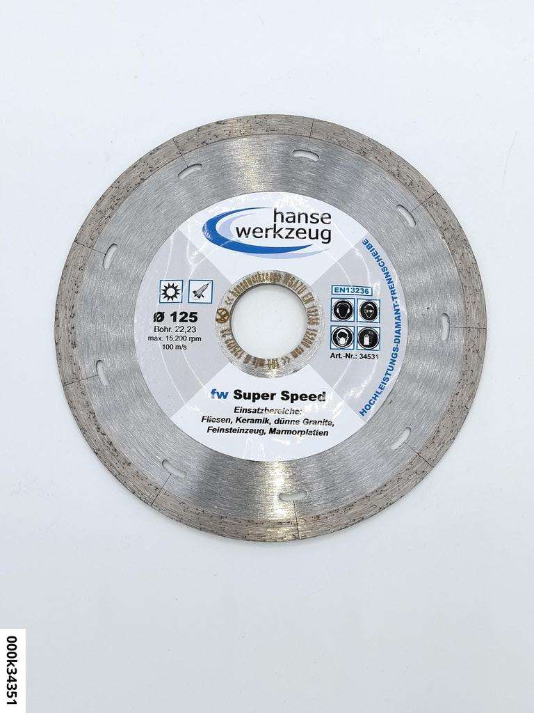 hansewerkzeug Master Diamanttrennscheibe 125mm x 22,23mm*