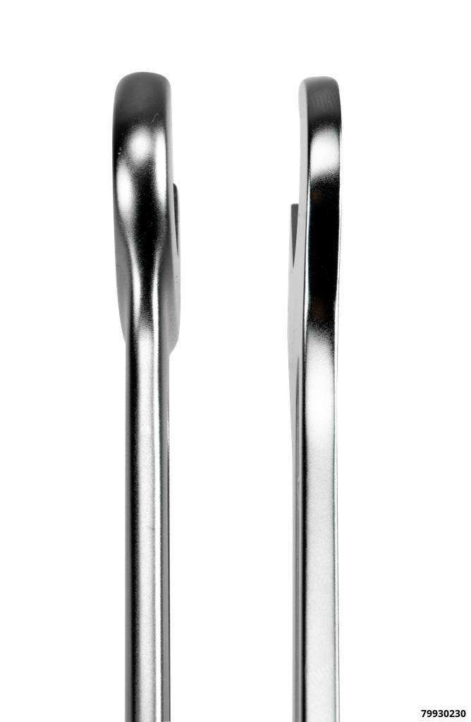 Double open-end spanner set, 8 pcs., extra flat