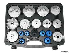 Universal oilfilterwrench set, 19 pcs.