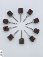 10er-Pack Micro-Schleiflamellenrad 15x15x3,0 mm Korn 60 / Schaft 3,0mm (VE10)