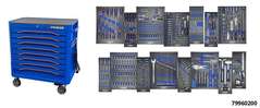 Servante d"atelier P36s "Avancé", Couleur: bleu, assortiment d"outils inclus 462 pcs.