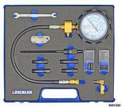 Kompressionsdruck-Prüfgerät UNI Diesel 0-70 bar inkl. UNI Adapter