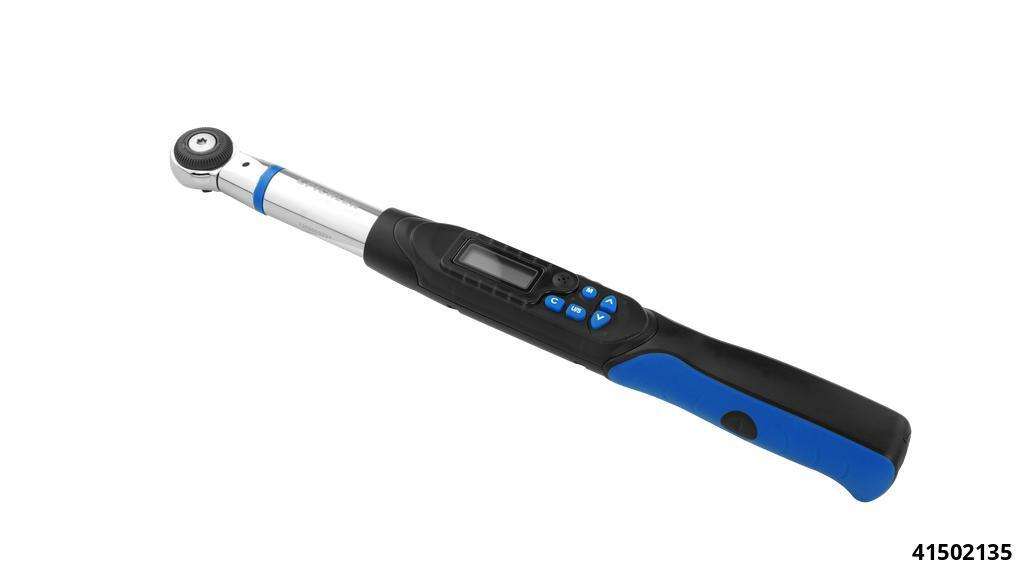 Digital torque wrench 3/8", (6,8) 27 - 135 Nm incl. rotation angle with rectangular socket 9x12