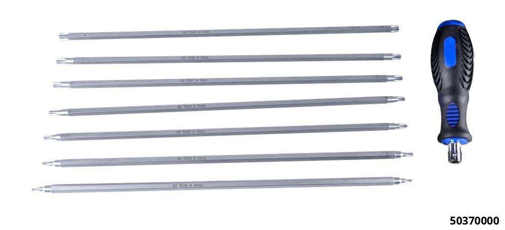 Torx-Schraubendreher Satz 8-teilig TXB 300mm lange Ausführung TX10 bis TX40