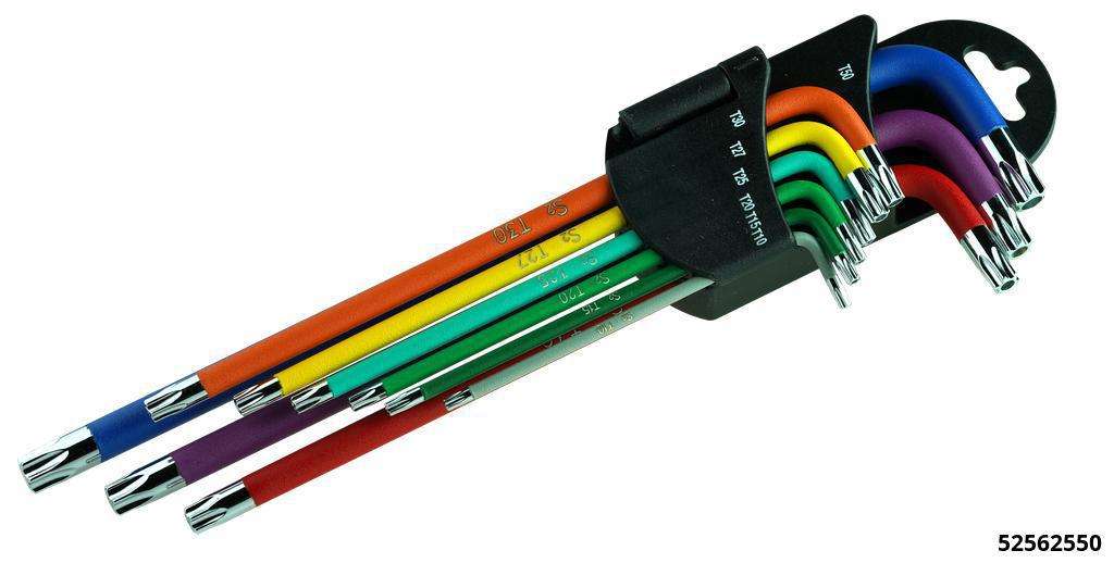 Winkeltorx m. Magnethalterung 9-tlg. lange Ausführung, Farbkennzeichnung