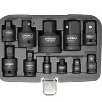 Jeu d'adaptateurs choc de 11 pcs, réducteurs et rotules 3/8", 1/2", 3/4"