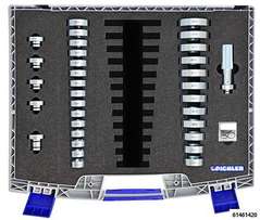 Jeu de pièces de pression BASIC 33 pcs Ø50 - 82mm av. guides Ø34mm-Ø55mm