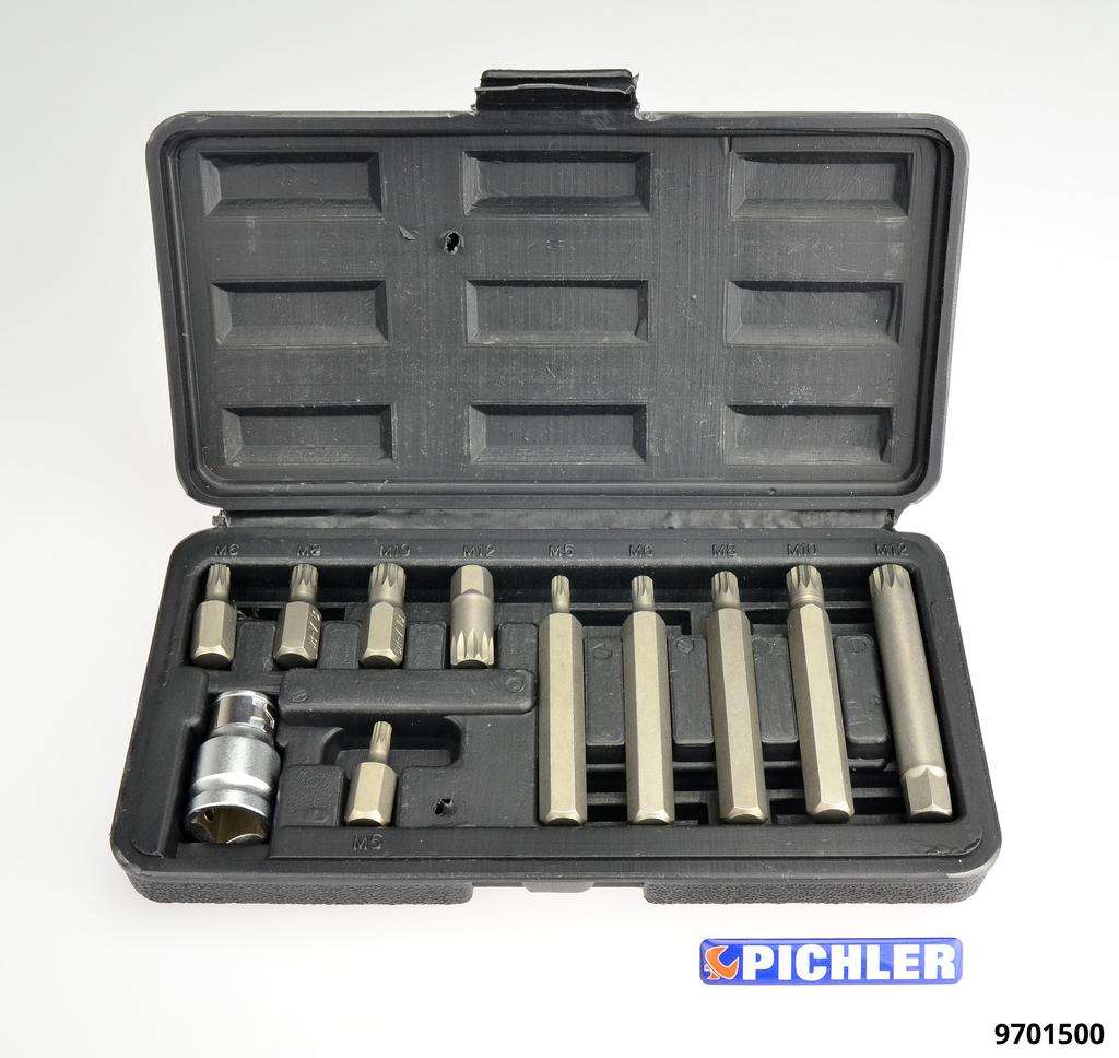 Bit-Koffer XZN-Einsätze Schaft 10 mm  11-tlg. M5 bis M12 kurz und lang
