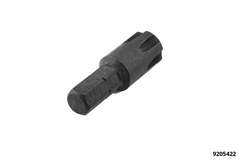 Embout Bit à clav. dentée (Ribe)M12court récept.5/16"