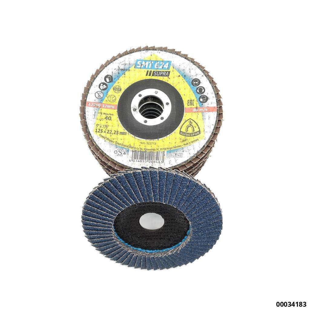 10er-Pack Zirkon-Disc.-Gew. 125 x 22,23 mm Korn 40 (VE10)