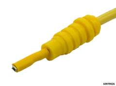 Connecteur de cosse de câble M plat 0,8 mm jaune