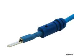 Kabelschuhverbinder mit flachen Kabelschuhen 2,5mm (flach/eckig) blau