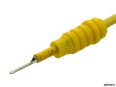 Connecteur de cosse de câble V rond 0,8 mm jaune